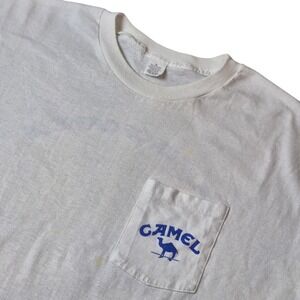 VTG 1990 Camel Pack Graphic Pocket T Shirt Mens XL Single Stitch USA
